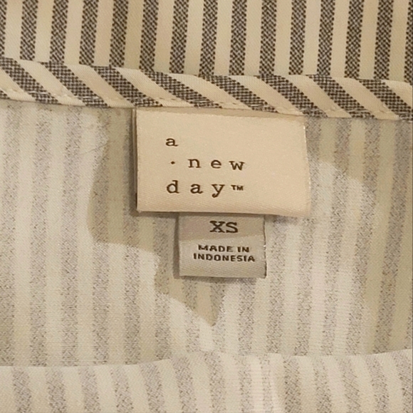 A NEW DAY ~ FLUID GREY/ WHITE STRIPE SLIM FIT MAXI SLIP DRESS SZ. XS - Picture 7 of 9